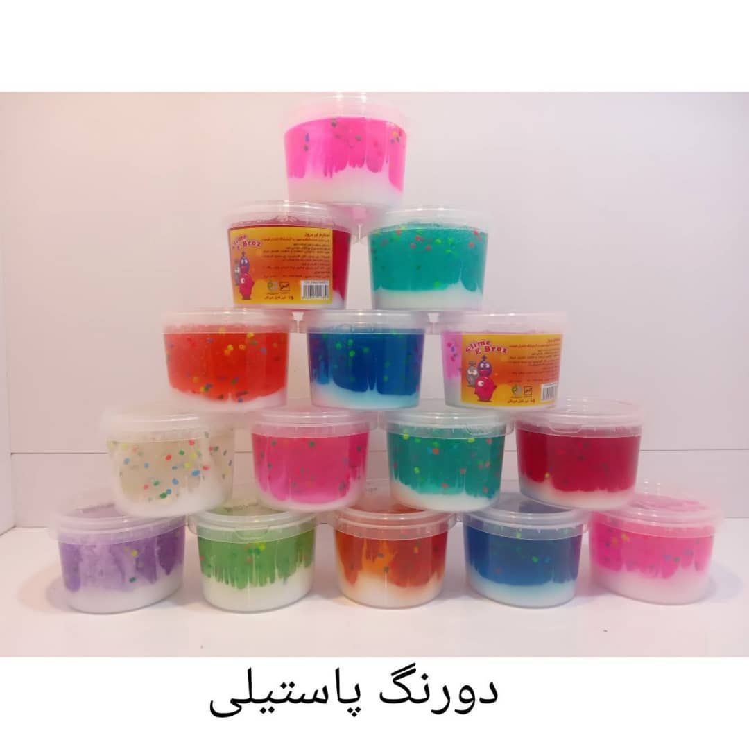 اسلایم دو رنگ پاستیلی