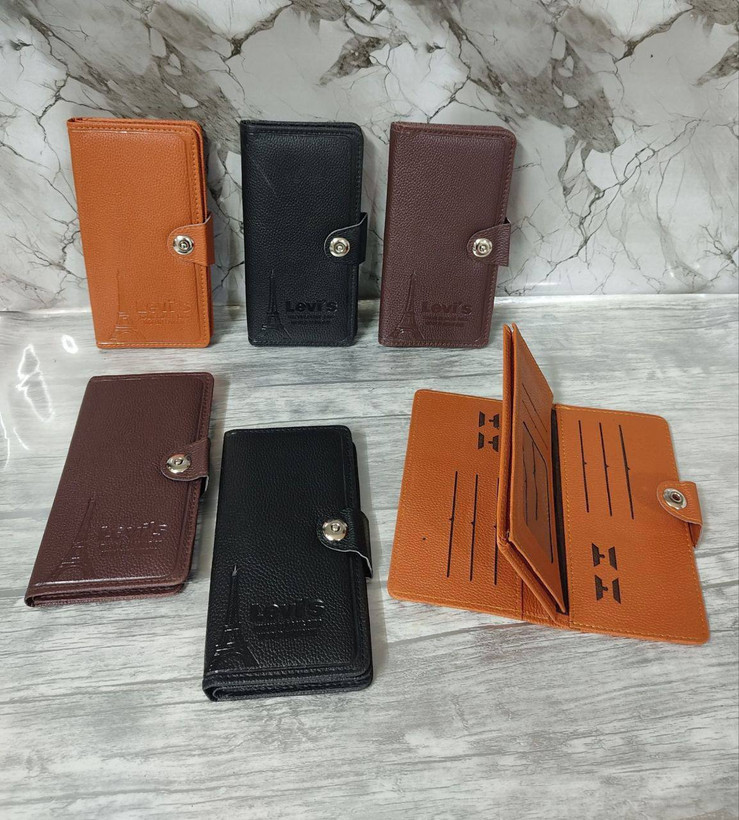 🔶 مردانه کتابی بلند دکمه مگنتی ✅ جا موبایلی ✅ اسکناس خور ✅ جای 11 کارت عابر 60 عدد