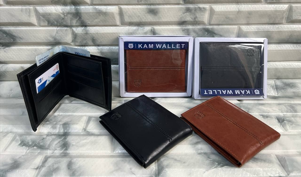 🔶 کیف دو برگ کام اعلا ✅ جای 11 کارت عابر دارد تک جعبه