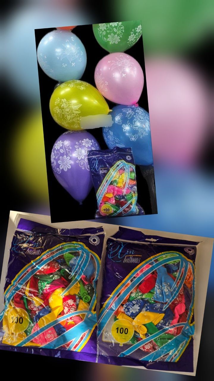 بادکنک 280 گرم گلدار هر کیسه 100بسته