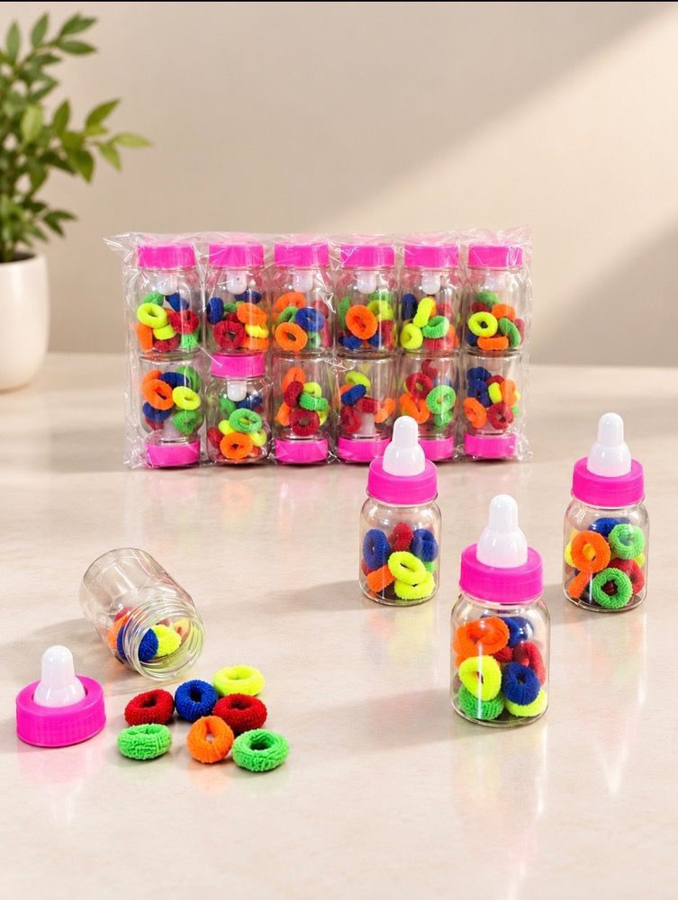 🔶 کش حوله ای رنگی شیشه شیر ✅ پر فروش تعداد در کارتن 100 جین